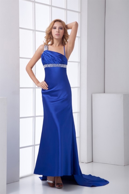Elastic Woven Satin Beading Asymmetrical Prom/Formal Evening Dresses 02020718 Elastic Woven Satin Beading Asymmetrical Prom/Formal Evening Dresses 02020718