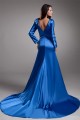 Elastic Woven Satin Beading V-Neck A-Line Prom/Formal Evening Dresses 02020719 Elastic Woven Satin Beading V-Neck A-Line Prom/Formal Evening Dresses 02020719