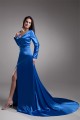 Elastic Woven Satin Beading V-Neck A-Line Prom/Formal Evening Dresses 02020719 Elastic Woven Satin Beading V-Neck A-Line Prom/Formal Evening Dresses 02020719