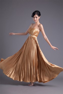 Elastic Woven Satin Sheath/Column Strapless Prom/Formal Evening Dresses 02020724