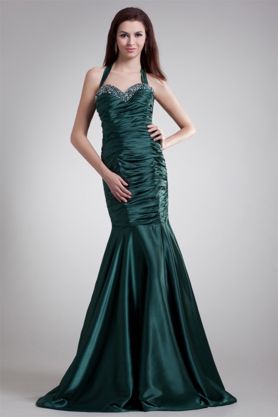Elastic Woven Satin Sleeveless Floor-Length Prom/Formal Evening Dresses 02020725 Elastic Woven Satin Sleeveless Floor-Length Prom/Formal Evening Dresses 02020725