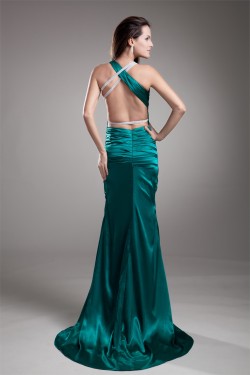 Elastic Woven Satin Sleeveless Mermaid/Trumpet Prom/Formal Evening Dresses 02020727