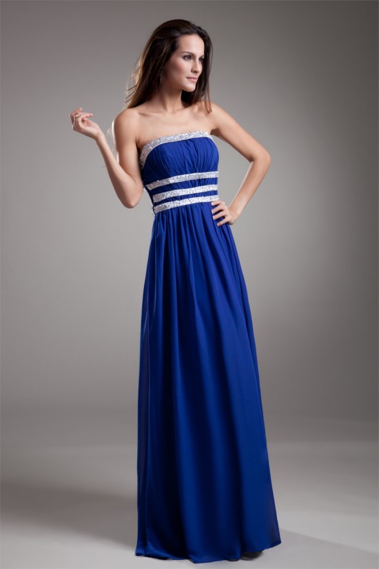 Floor-Length A-Line Strapless Chiffon Silk like Satin Prom/Formal Evening Dresses 02020729 Floor-Length A-Line Strapless Chiffon Silk like Satin Prom/Formal Evening Dresses 02020729