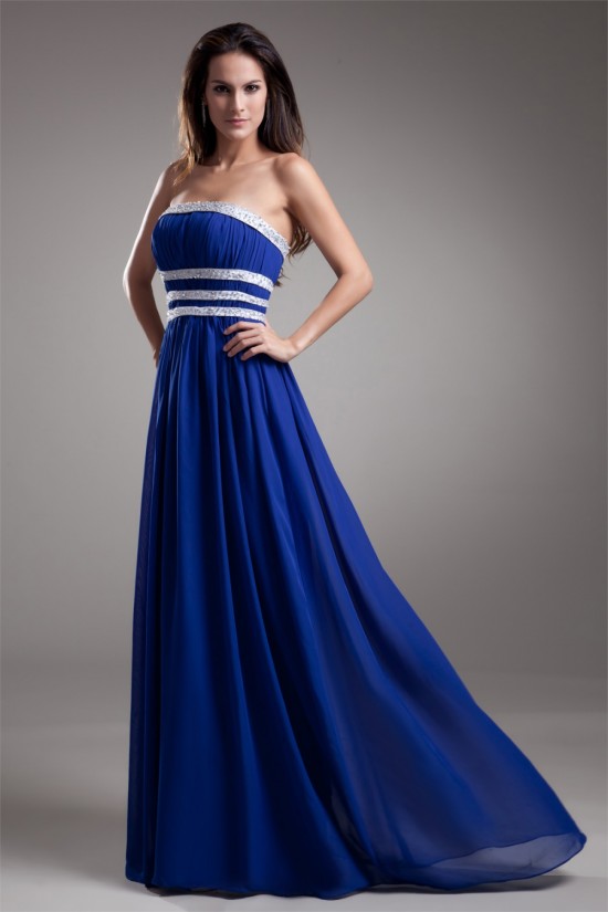 Floor-Length A-Line Strapless Chiffon Silk like Satin Prom/Formal Evening Dresses 02020729 Floor-Length A-Line Strapless Chiffon Silk like Satin Prom/Formal Evening Dresses 02020729