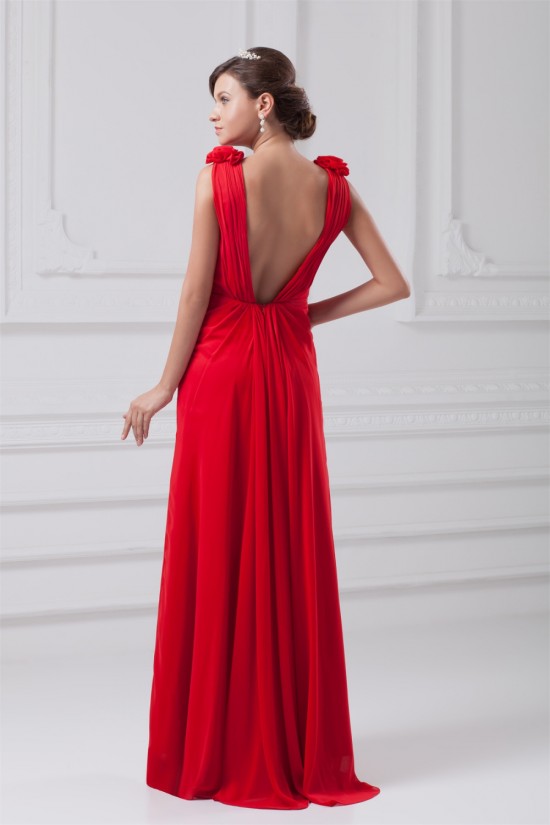 Floor-Length Chiffon Long Red Prom/Formal Evening Dresses 02020736 Floor-Length Chiffon Long Red Prom/Formal Evening Dresses 02020736