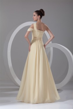 A-Line Floor-Length Chiffon One-Shoulder Prom/Formal Evening Dresses 02020737