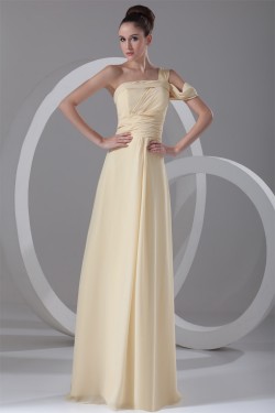 A-Line Floor-Length Chiffon One-Shoulder Prom/Formal Evening Dresses 02020737