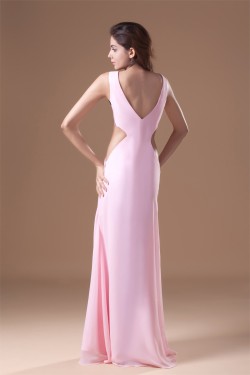 Floor-Length Criss Cross Chiffon Prom/Formal Evening Dresses 02020742