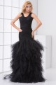 Floor-Length Elastic Woven Satin Fine Netting Prom/Formal Evening Dresses 02020743