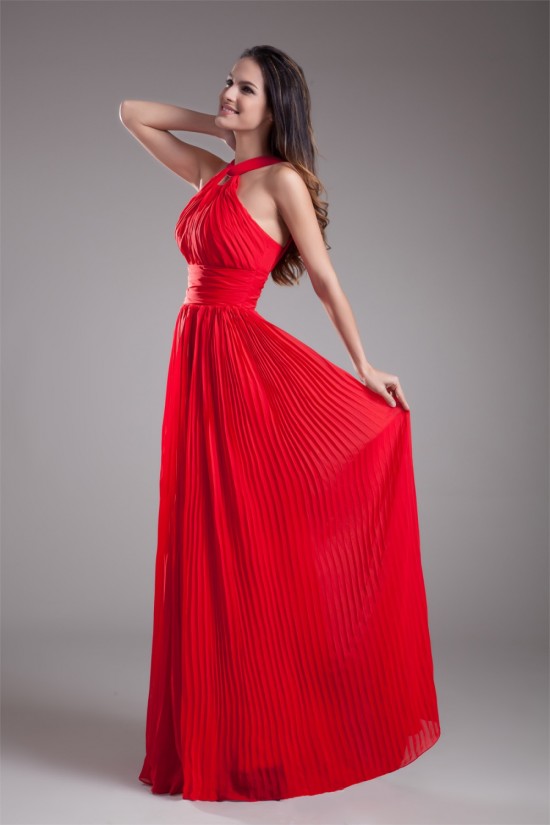 Floor-Length Pleats Sleeveless Halter Sheath/Column Prom/Formal Evening Dresses 02020748 Floor-Length Pleats Sleeveless Halter Sheath/Column Prom/Formal Evening Dresses 02020748