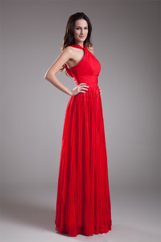 Floor-Length Pleats Sleeveless Halter Sheath/Column Prom/Formal Evening Dresses 02020748 Floor-Length Pleats Sleeveless Halter Sheath/Column Prom/Formal Evening Dresses 02020748