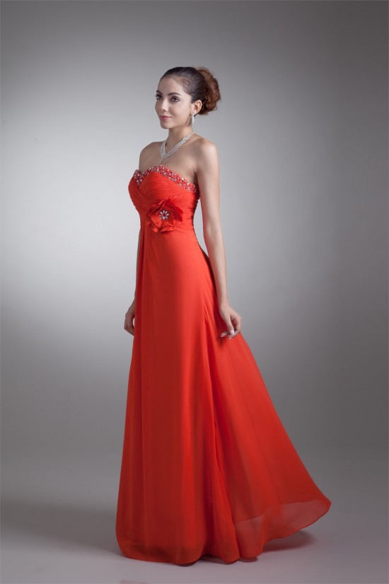 Floor-Length Sheath/Column Chiffon Handmade Flowers Prom/Formal Evening Dresses 02020752 Floor-Length Sheath/Column Chiffon Handmade Flowers Prom/Formal Evening Dresses 02020752