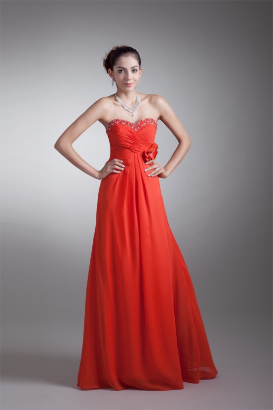 Floor-Length Sheath/Column Chiffon Handmade Flowers Prom/Formal Evening Dresses 02020752 Floor-Length Sheath/Column Chiffon Handmade Flowers Prom/Formal Evening Dresses 02020752
