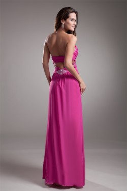 Floor-Length Sleeveless Chiffon Silk like Satin Prom/Formal Evening Dresses 02020757