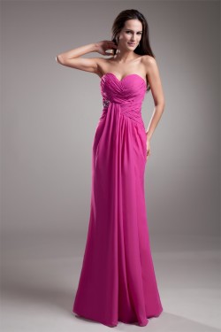 Floor-Length Sleeveless Chiffon Silk like Satin Prom/Formal Evening Dresses 02020757