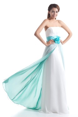 Floor-Length Sleeveless Handmade Flowers Prom/Formal Evening Bridesmaid Dresses 02020758