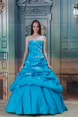 Floor-Length Sweetheart Satin Taffeta Beading Prom/Formal Evening Dresses 02020762