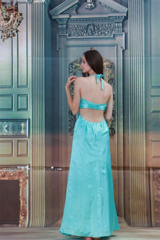 Halter Sheath/Column Elastic Woven Satin Prom/Formal Evening Dresses 02020766 Halter Sheath/Column Elastic Woven Satin Prom/Formal Evening Dresses 02020766