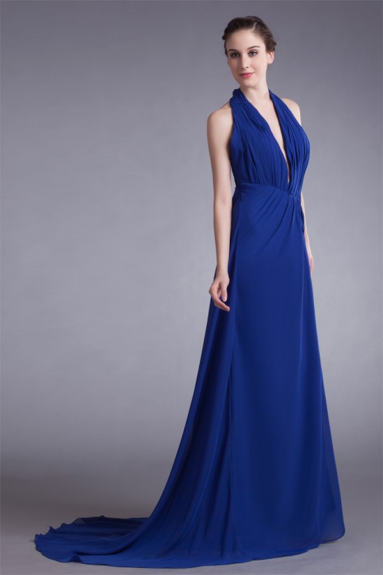 A-Line Halter Sleeveless Chiffon Prom/Formal Evening Dresses 02020767 A-Line Halter Sleeveless Chiffon Prom/Formal Evening Dresses 02020767