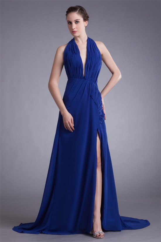 A-Line Halter Sleeveless Chiffon Prom/Formal Evening Dresses 02020767 A-Line Halter Sleeveless Chiffon Prom/Formal Evening Dresses 02020767