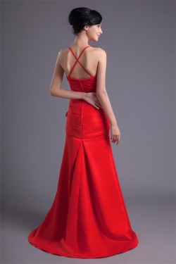 Handmade Flowers Brush Sweep Train Sweetheart Prom/Formal Evening Dresses 02020768