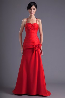 Handmade Flowers Brush Sweep Train Sweetheart Prom/Formal Evening Dresses 02020768