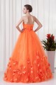 Handmade Flowers Floor-Length Satin Netting Prom/Formal Evening Dresses 02020769 Handmade Flowers Floor-Length Satin Netting Prom/Formal Evening Dresses 02020769