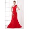 Handmade Flowers Taffeta Brush Sweep Train Prom/Formal Evening Dresses 02020772