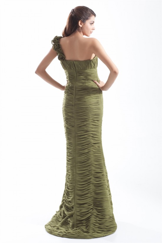Mermaid/Trumpet Chiffon Silk like Satin Prom/Formal Evening Dresses 02020773