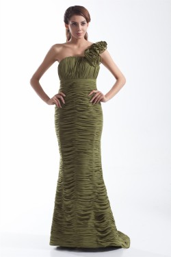 Mermaid/Trumpet Chiffon Silk like Satin Prom/Formal Evening Dresses 02020773