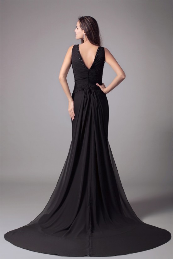 Mermaid/Trumpet Sleeveless V-Neck Beading Prom/Formal Evening Dresses 02020778 Mermaid/Trumpet Sleeveless V-Neck Beading Prom/Formal Evening Dresses 02020778