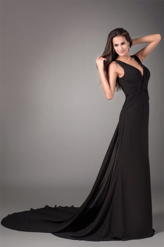 Mermaid/Trumpet Sleeveless V-Neck Beading Prom/Formal Evening Dresses 02020778 Mermaid/Trumpet Sleeveless V-Neck Beading Prom/Formal Evening Dresses 02020778