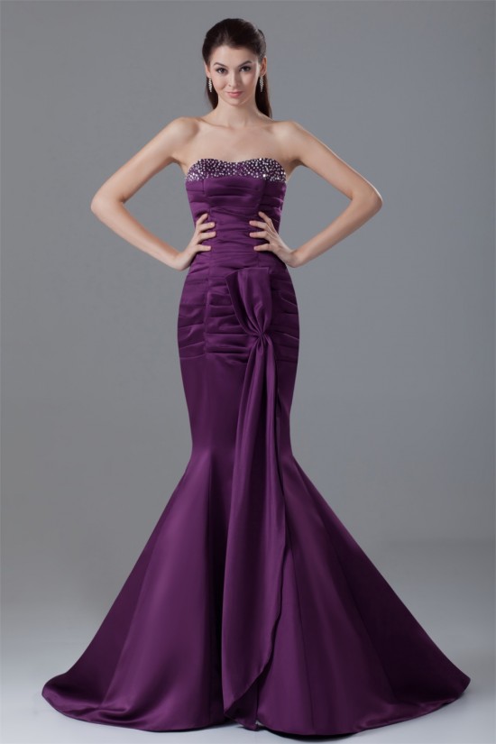 Mermaid/Trumpet Sweetheart Pleats Sleeveless Prom/Formal Evening Dresses 02020780 Mermaid/Trumpet Sweetheart Pleats Sleeveless Prom/Formal Evening Dresses 02020780