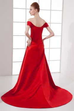Off-the-Shoulder Sleeveless A-Line Court Train Prom/Formal Evening Dresses 02020782