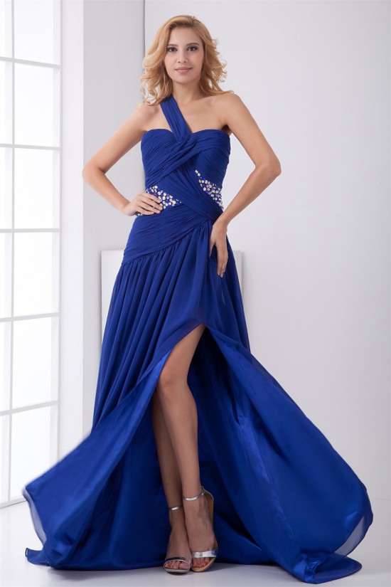 One-Shoulder Beading A-Line Chiffon Prom/Formal Evening Dresses 02020783 One-Shoulder Beading A-Line Chiffon Prom/Formal Evening Dresses 02020783