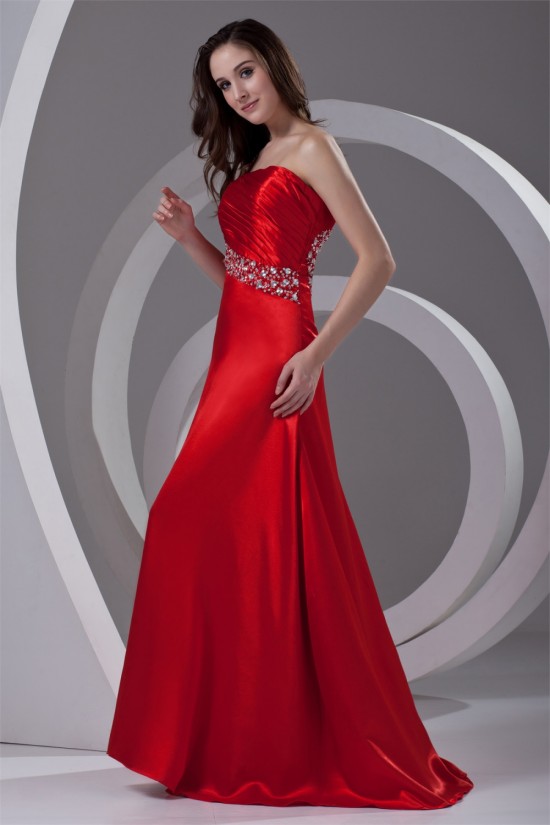 A-Line One-Shoulder Floor-Length Sleeveless Beading Prom/Formal Evening Dresses 02020788 A-Line One-Shoulder Floor-Length Sleeveless Beading Prom/Formal Evening Dresses 02020788