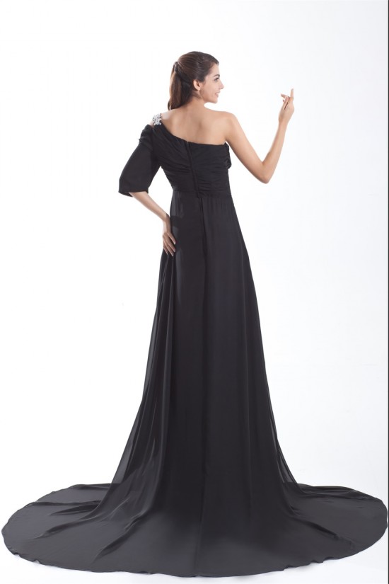 One-Shoulder Pleats A-Line Half Elbow Length Prom/Formal Evening Dresses 02020789 One-Shoulder Pleats A-Line Half Elbow Length Prom/Formal Evening Dresses 02020789