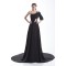 One-Shoulder Pleats A-Line Half Elbow Length Prom/Formal Evening Dresses 02020789