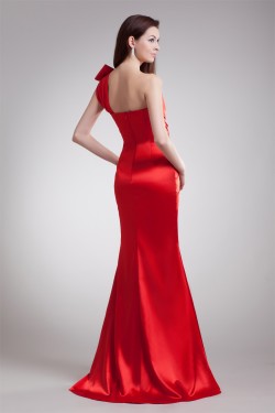 One-Shoulder Sleeveless Brush Sweep Train Prom/Formal Evening Dresses 02020794