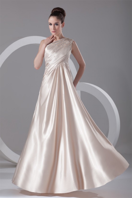 One-Shoulder Sleeveless Elastic Woven Satin Prom/Formal Evening Dresses 02020797 One-Shoulder Sleeveless Elastic Woven Satin Prom/Formal Evening Dresses 02020797