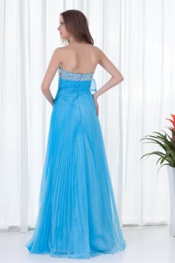 A-Line Beading Strapless Long Blue Prom/Formal Evening Dresses 02020800