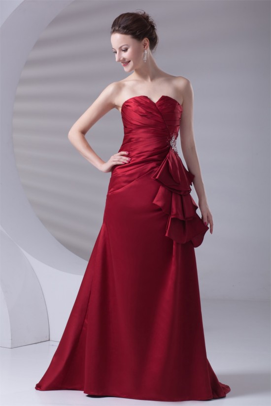 A-Line Brush Sweep Train Prom/Formal Evening Dresses 02020801 A-Line Brush Sweep Train Prom/Formal Evening Dresses 02020801