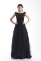 Pleats Bateau Satin Fine Netting Sleeveless Prom/Formal Evening Dresses 02020804