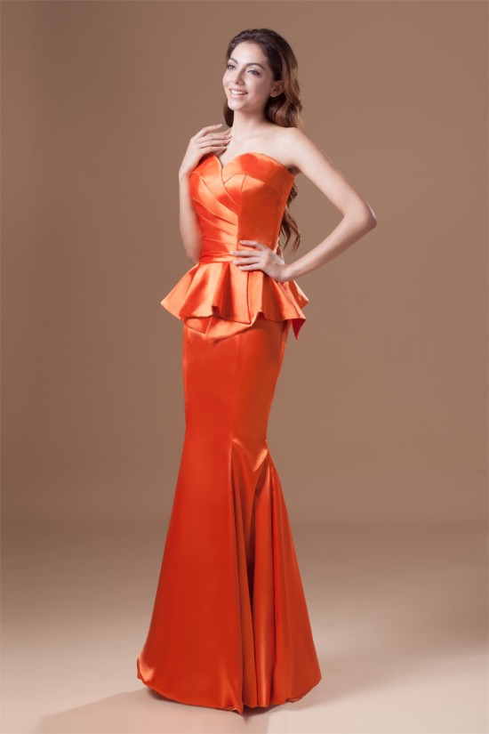 Pleats Mermaid/Trumpet Elastic Woven Satin Prom/Formal Evening Dresses 02020806 Pleats Mermaid/Trumpet Elastic Woven Satin Prom/Formal Evening Dresses 02020806