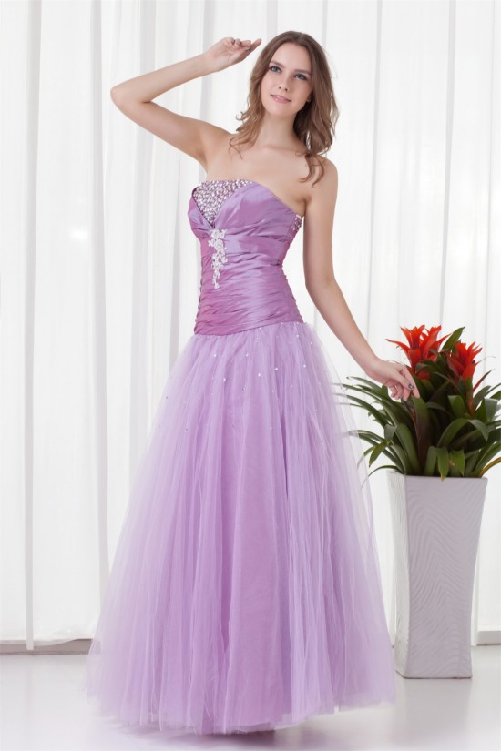 A-Line Strapless Beaded Long Purple Prom Evening Formal Dresses 02020810 A-Line Strapless Beaded Long Purple Prom Evening Formal Dresses 02020810