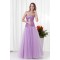 A-Line Strapless Beaded Long Purple Prom Evening Formal Dresses 02020810