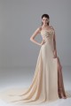 Ruched Sweetheart Sleeveless A-Line Chiffon Elastic Woven Satin Prom/Formal Evening Dresses 02020814