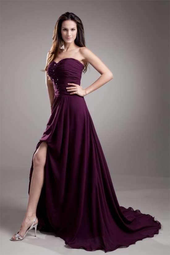 A-Line Ruffles Chiffon Sweetheart Long Purple Prom/Formal Evening Dresses 02020816 A-Line Ruffles Chiffon Sweetheart Long Purple Prom/Formal Evening Dresses 02020816