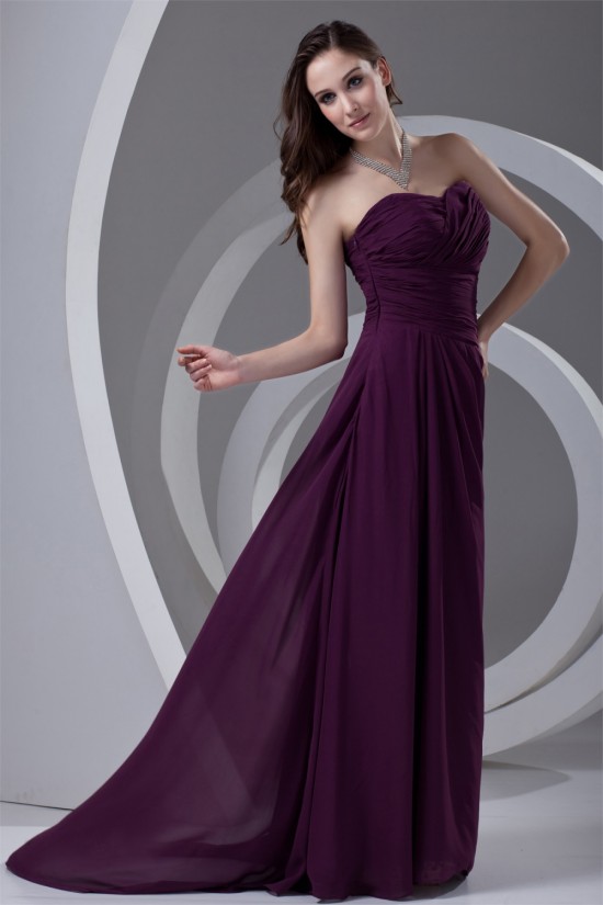 Ruffles Sweetheart A-Line Sleeveless Chiffon Long Purple Prom/Formal Evening Dresses 02020817 Ruffles Sweetheart A-Line Sleeveless Chiffon Long Purple Prom/Formal Evening Dresses 02020817