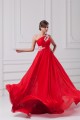 A-Line One-Shoulder Long Red Chiffon Prom/Formal Evening Dresses 02020819